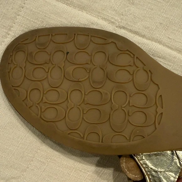 Coach Metallic Floral Sandals women’s size 8.5 - Picture 5 of 10